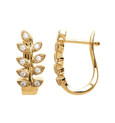 Créoles plaqué or 750 3 microns et oxyde de zirconium micro serti