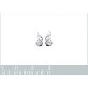 Boucles d'oreilles puces 9 mm tige clous - Mayar - argent 925 rhodié - zirconium