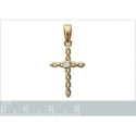 Pendentif plaqué or 750 3 microns et oxyde de zirconium