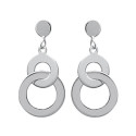 Boucles d'oreilles pendantes 23 mm tiges - Elena - argent massif 925 rhodié