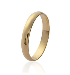 Bague plaqué or 750 3 microns