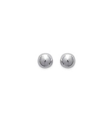 Boucles d'oreilles 4 mm boules puces clous - Marine - argent massif 925 rhodié