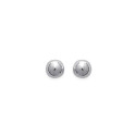 Boucles d'oreilles 4 mm boules puces clous - Marine - argent massif 925 rhodié