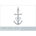 Pendentif argent massif 925 rhodié