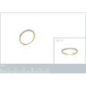 Bague plaqué or 750 5 microns bicolore et oxyde de zirconium micro serti
