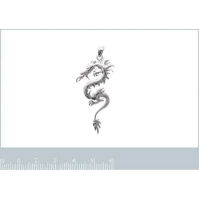 Pendentif argent massif 925 rhodié