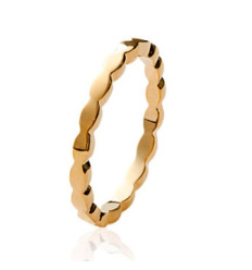 Bague plaqué or 750 3 microns