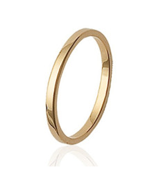Bague plaqué or 750 3 microns