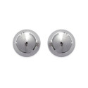 Boucles d'oreilles 10 mm boules puces clous - Myriam - argent massif 925 rhodié