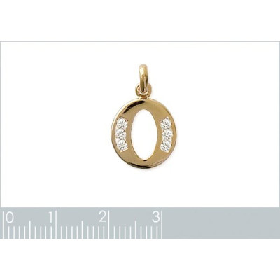 Pendentif plaqué or 750 3 microns et oxyde de zirconium