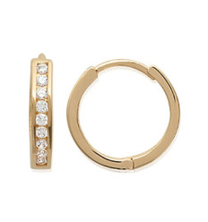 Créoles plaqué or 750 3 microns et oxyde de zirconium