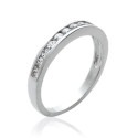 Bague argent massif 925 rhodié et oxyde de zirconium