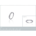 Bague argent massif 925 rhodié et oxyde de zirconium