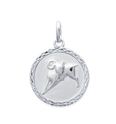 Pendentif argent massif 925 rhodié