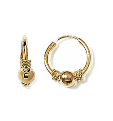 Créoles plaqué or 750 3 microns