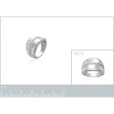 Bague argent massif 925 rhodié oxyde de zirconium et nacre