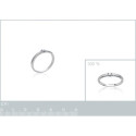 Bague argent massif 925 rhodié et oxyde de zirconium