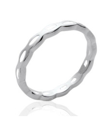 Bague argent massif 925 rhodié