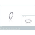 Bague argent massif 925 rhodié