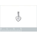 Pendentif argent massif 925 rhodié et oxyde de zirconium
