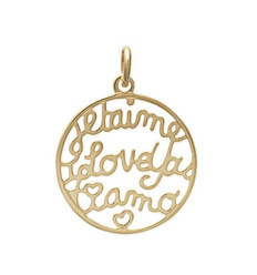 Pendentif plaqué or 750 3 microns
