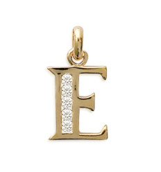 Pendentif plaqué or 750 3 microns et oxyde de zirconium