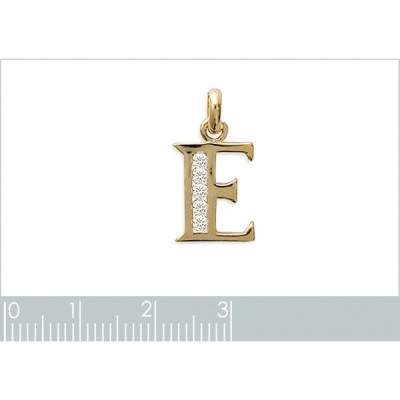 Pendentif plaqué or 750 3 microns et oxyde de zirconium