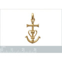 Pendentif plaqué or 750 3 microns