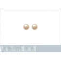 Boucles d'oreilles 6 mm puces clous - Laure - argent  925 - imitation perles