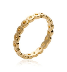 Bague plaqué or 750 3 microns