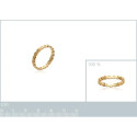 Bague plaqué or 750 3 microns