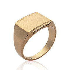 Bague plaqué or 750 3 microns