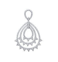 Pendentif argent massif 925 rhodié et oxyde de zirconium micro serti