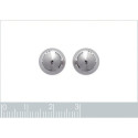 Boucles d'oreilles 10 mm clous tiges puces boules - Emilie - argent massif 925