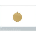 Pendentif plaqué or 750 3 microns