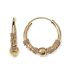 Créoles plaqué or 750 3 microns