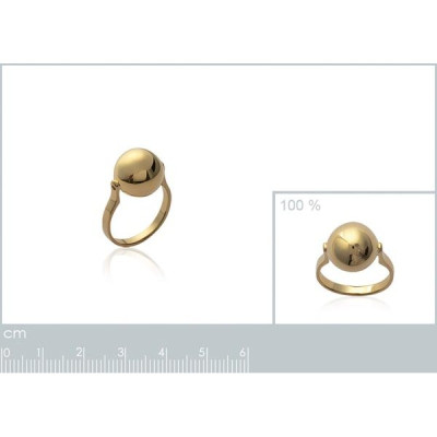 Bague plaqué or 750 3 microns