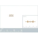 Boucles clous d'oreilles Plaqué Or 750 oxyde de zirconium 4 griffes 2 mm