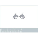 Boucles d'oreilles enfant puces 7 mm tête de cheval - Telma - argent 925 rhodié