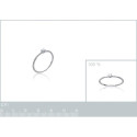 Bague argent massif 925 rhodié et oxyde de zirconium