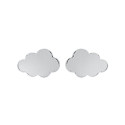 Boucles d'oreilles puces 5 mm nuage - Tracy - argent massif 925/000 rhodié