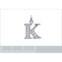 Pendentif argent massif 925 rhodié et oxyde de zirconium
