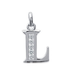 Pendentif argent massif 925 rhodié et oxyde de zirconium