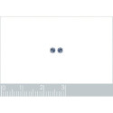 Boucles d'oreilles tige puces clous 2 mm - Laura - argent massif - cristal bleu