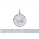 Pendentif argent massif 925 rhodié