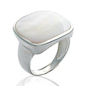 Bague argent massif 925 et nacre