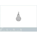 Pendentif argent massif 925 rhodié et oxyde de zirconium