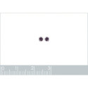 Boucles d'oreilles tige puces clous 2 mm - Juna - argent massif - cristal violet