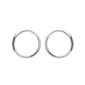 Boucles d'oreilles 12 mm anneau clous tiges - Esmée - argent massif 925 rhodié