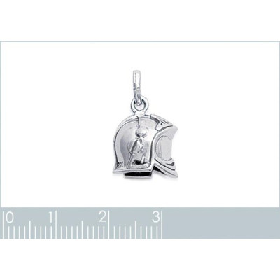 Pendentif argent massif 925 rhodié